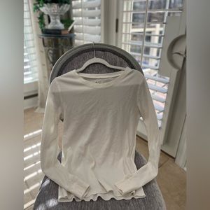 White waffle shirt size medium
